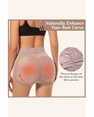 Calzón Faja Modelador Levanta Glúteos Invisible con Encaje y Varillas Antideslizantes