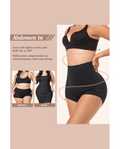 Calzón Faja Modelador Levanta Glúteos Invisible con Encaje y Varillas Antideslizantes